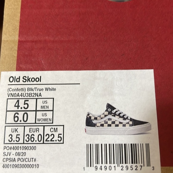 VANS OLD SKOOL CONFETTI BLACK/TRUE WHITE WMNS - Picture 15 of 15